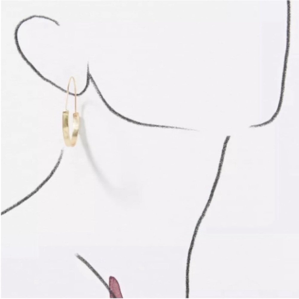 New! Gold Annalise Hoop Earrings (3010) NWOT - Picture 3 of 4